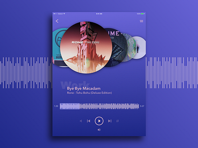 Daily UI #009 Music Player for iPad