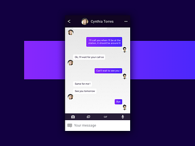 Daily UI #013 Direct Messaging app chat daily dailyui direct message messaging messenger mobile ui