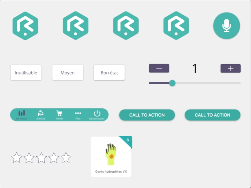 Rycklet Components Animation animation atomic buttons card components design interactions mic motion slider toggle ui