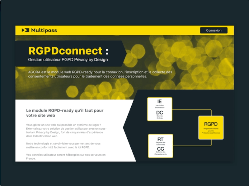 RGPDConnect Landing Animation animation black concept grpd landing light page parallax rgpd yellow