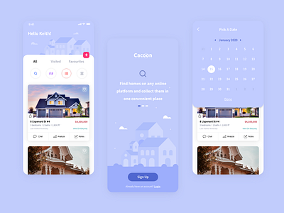 Home Search App app appdesign appui appuidesign construction design home homesearch housesearch illustration onboarding property search realestate ui