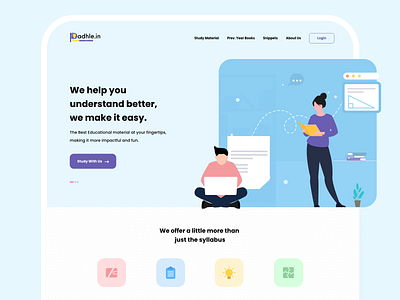 Padhle Landing Page