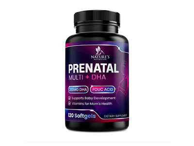 Prenatal Vitamins Label Design for Nature's Nutrition