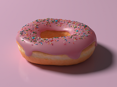 Glassed Donut 3d graphic design