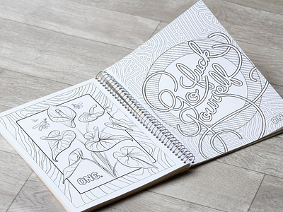 Adult Colouring Book Design branding coloring book colouring book design graphic design illustration