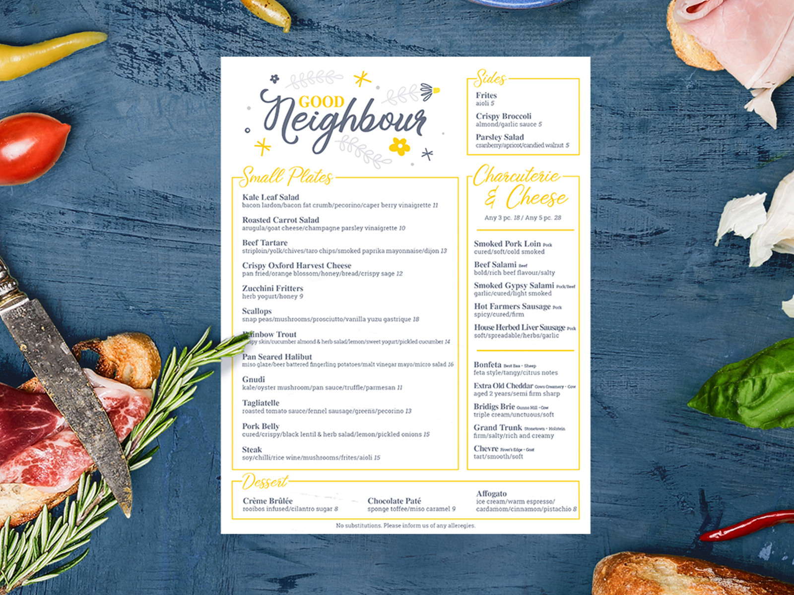 Menu Layout & Design for Local Restaurant by Darkroast.co on Dribbble