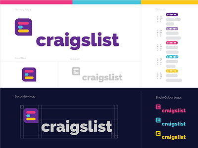 Craigslist Rebrand Design Concept branding concept design graphic design logo logo design rebrand