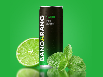 Alcohol Can Beverage Mockup with Ingredients beverage design can design design graphic design mock up