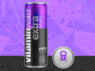 Vitamin Water Seltzer Can Design beverage design branding can design design graphic design mock up seltzer seltzer design