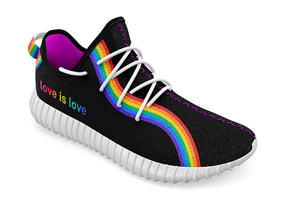 Pride-Themed Yeezy Shoe Design design graphic design pride pride design shoe shoe design sneaker