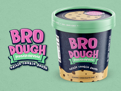 Cookie Dough Food Packaging Design & Branding branding design graphic design mock up package design packaging