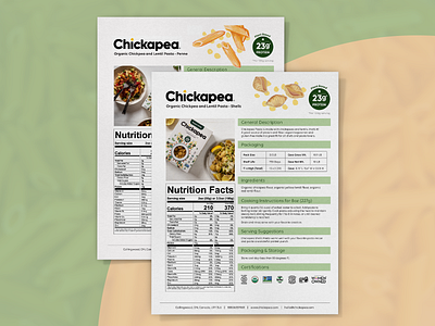 Food Nutritional Information Sheet Design design flyer design graphic design info sheet product info sell sheet