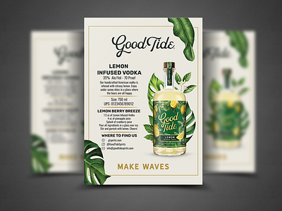 Product Info Sheet Design for Alcohol alcohol design design graphic design product sheet sales sheet sell sheet design