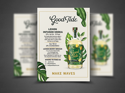 Product Info Sheet Design for Alcohol