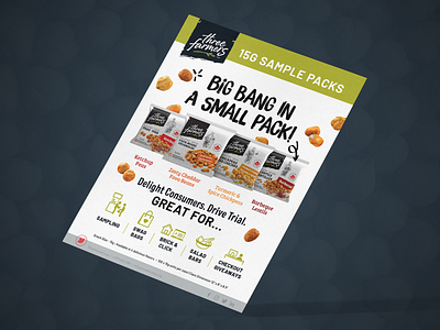 Sample Pack Sell Sheet Design for Healthy Snack Company design food product sell sheet food sell sheet graphic design product sheet design sell sheet sell sheet design