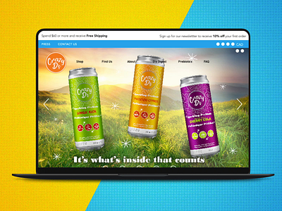 Website Layout Design For Beverage/CPG Brand beverage website layout cpg website design graphic design mock up website design website layout