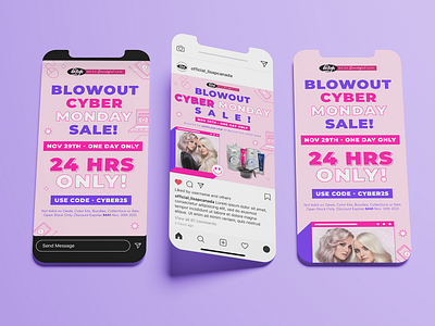 Marketing Campaign Design for Beauty & Cosmetics cosmetics marketing campaign cyber monday sale design graphic design social media design