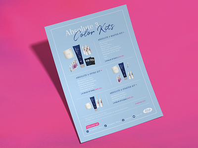Cosmetic Sell Sheet Design cosmetic design cosmetic sell sheet design graphic design mock up