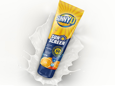 Sunny D Sun Screen Product Mockup Design design graphic design mock up sun screen sun screen mockup sunny d