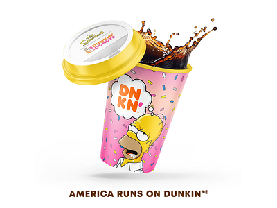 Dunkin' Donuts Simpsons Coffee Design Concept coffee cup design coffee design design dunkin design dunkin donuts graphic design mock up simpsons coffee