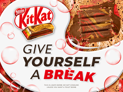 Kit Kat Bath Bomb Design Concept candy design candy product design graphic design kit kat kit kat design