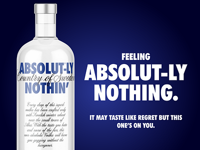 Absolut-Ly Nothing Vodka