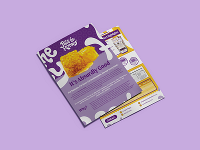 Sell Sheet Design for Honeycomb Brand branding graphic design honey sell sheet