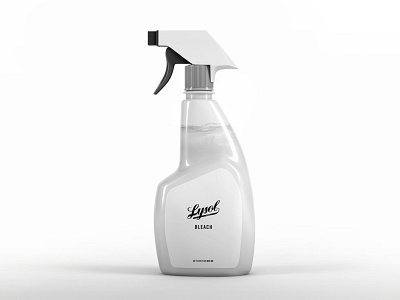 Lysol Bleach Minimal Packaging Design Concept bleach cleaning graphic design lysol minimal mock up package design