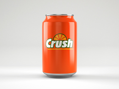 Crush Soda Minimal Packaging Design Concept can cola crush drink graphic design minimal mock up package design soda