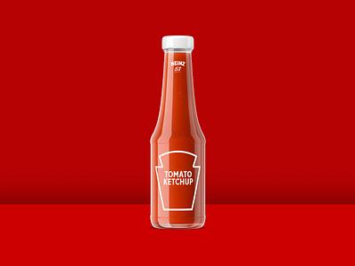 Heinz Ketchup Minimal Packaging Design Concept bottle branding graphic design heinz ketchup minimal package design