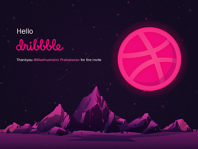 Hello Dribbble! debut design firstshot gradients hellodribbble illustration