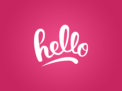 Hello Dribbble! hello lettering logotype typography vector