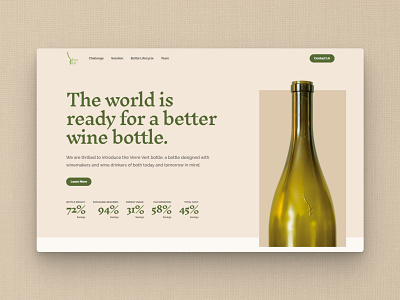 Verre Vert Website Hero branding design typography ui ux