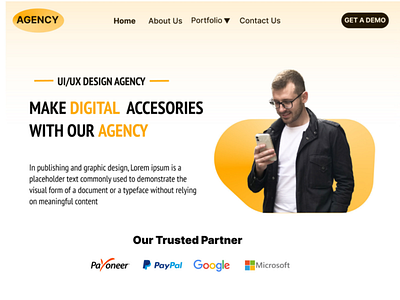 Digital Agency Website landing page