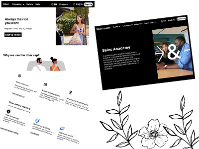 Uber website landing page & Job careers page redesign app concept food app food website restaurant transport uber uber app uber app redesign uber website uber website redesign ui