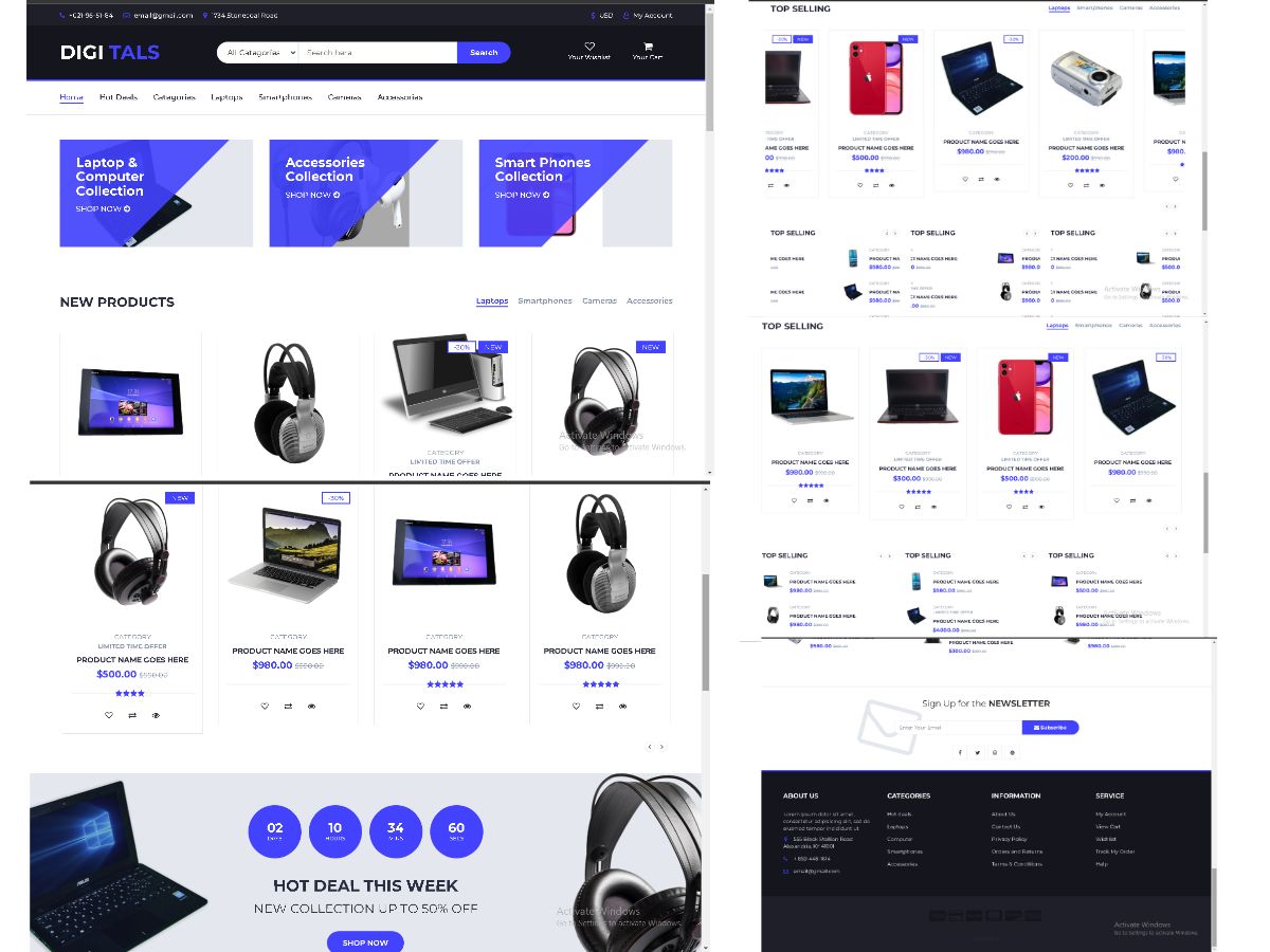 Electronics Ecommerce website template by Huzaifa on Dribbble