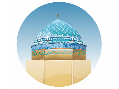 roknodin mosque design iran mosque vector yazd