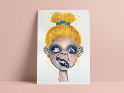 Peculiar Portraits caricature character design face facial expressions girl illustration painting peculiar portraits portrait sketchbook watercolour