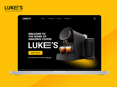 LUKE'S Specialty Coffee Machines - Homepage Design