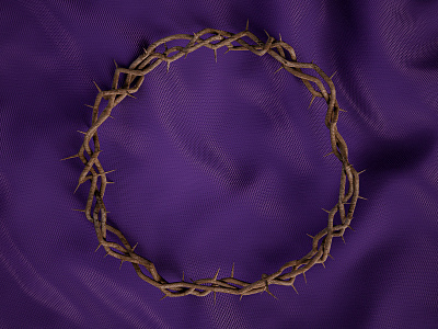 Crown of Thorns 3d blender 3d catholic crown of thorns lent season octanerender purple