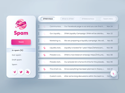 Spam inbox (Light mode) email inbox spam
