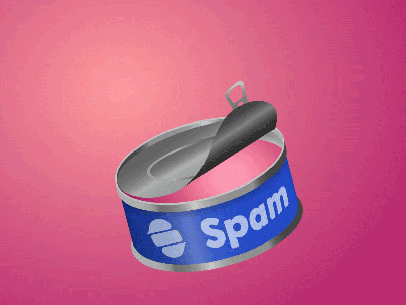 Spam animation animation can coins logo meat spam