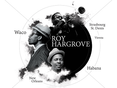 Roy Hargrove black white illustrator jazz music photoshop poster