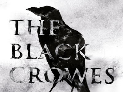 The Black Crowes black ink music poster traditional