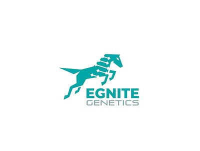 Egnite Genetics branding equestrian genetics geometric geometric illustration horse logo logo design performance