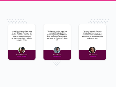 Daily UI 39 Testimonial dailyui dailyui039 testimonial testimonials