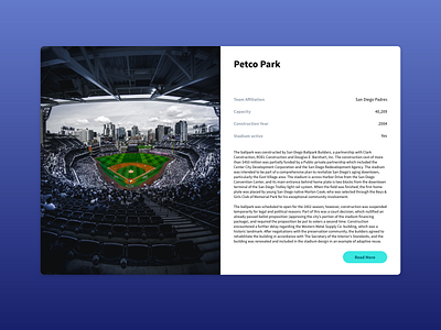 Dailyui45 baseball dailyui045 infocard mobile app mobile app ui stadium ui uiux ux