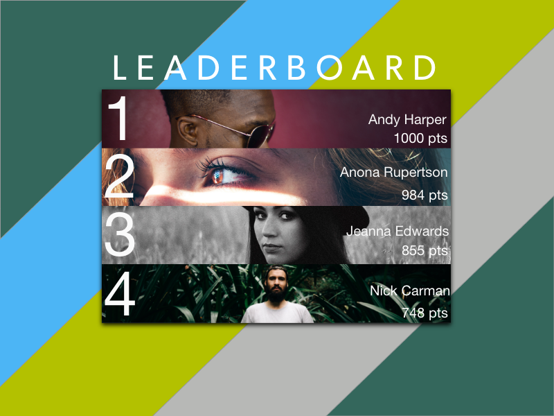Daily UI Challenge day 19 Leaderboard leaderboard ui ux uxdesign daily19 dailyui019 dailyui