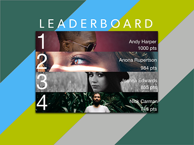 Daily UI Challenge day 19 Leaderboard daily19 dailyui dailyui019 leaderboard ui ux uxdesign