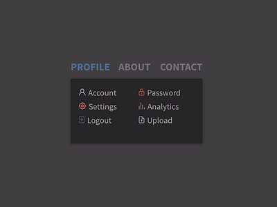 Dropdown Du27 concept dailyui dailyui027 dropdown dropdown menu ui